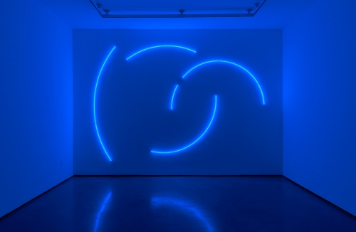 Four Blue Incomplete Neon Circles, 1977